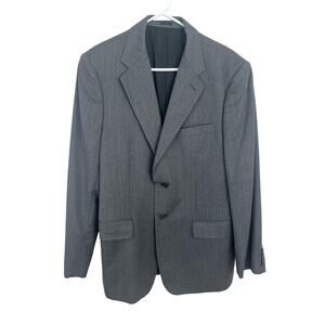 Men's Express Gray Suit Jacket 42R 100% Super 100s Premium Wool